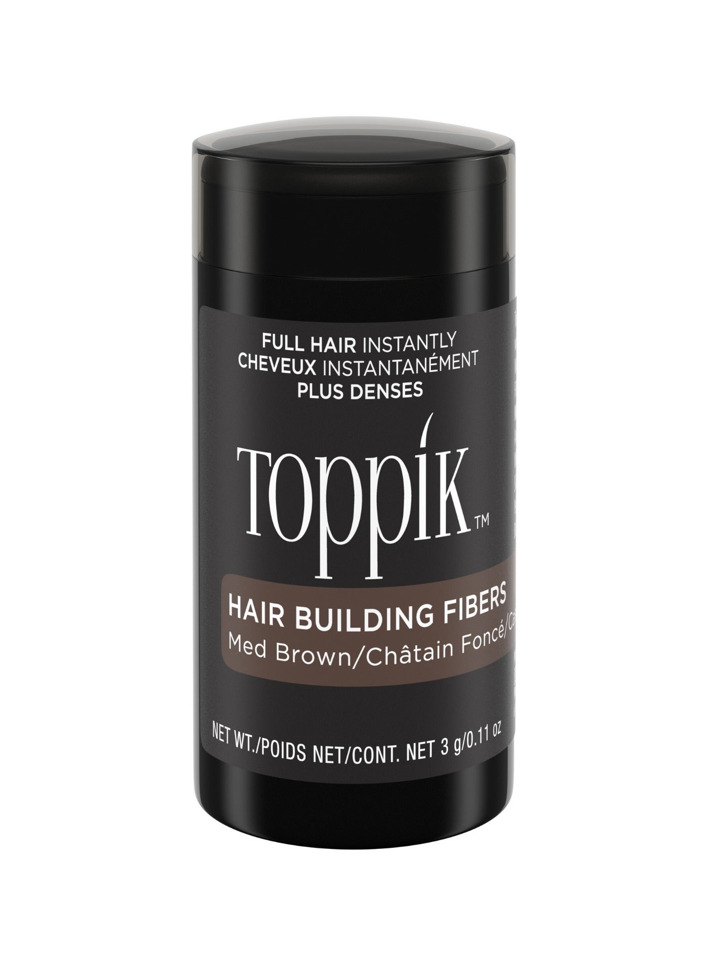 Hair Building Fibers Instant Hair Concealer for Thinning Hair, Hair Fiber for Men & Women, Texture Powder with Natural Keratin, Long-Lasting Hair Color Medium Brown - 3g