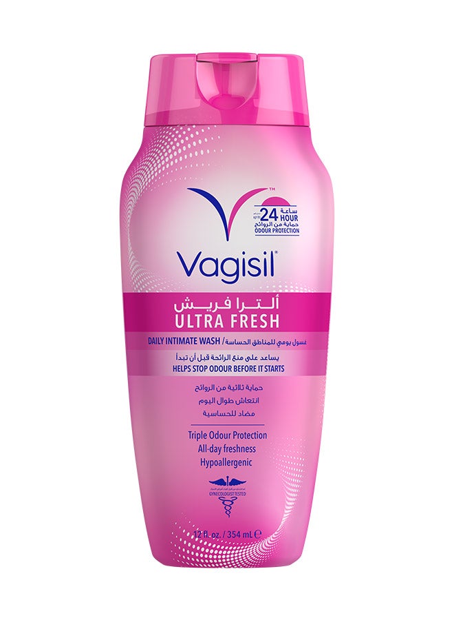 Ultra Fresh Daily Intimate Wash (240 ml) – Gentle Feminine Cleanser for Odor Protection & pH Balance, Hypoallergenic, Gynecologist Tested