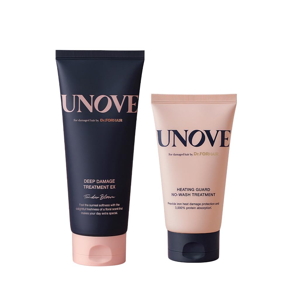 DR.FORHAIR UNOVE Deep Damage Hair Mask & Heating Guard Leave-in Conditioner Set for Hydration, Frizz Control & Heat Protection