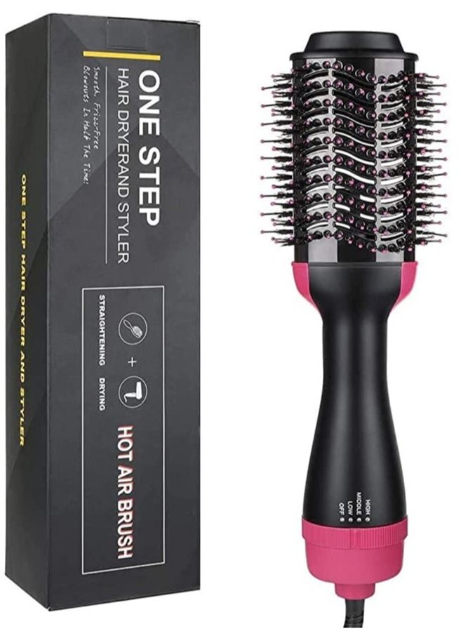 Hair Dryer Brush and Hot Air Brush, Bvser Air Hair Brush 3 in 1 One Step Hair Dryer and Styler Volumizer for Rotating Straightening, Curling, Salon Negative Ion Ceramic Blow Dryer Brush