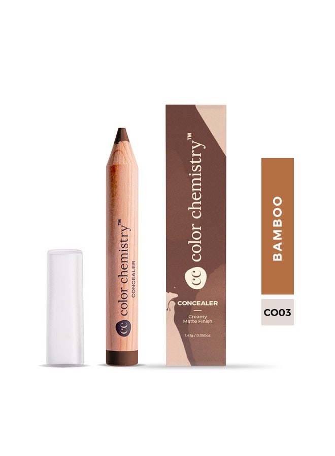 Color Chemistry Bamboo Concealer - 1.41 g, Vegan Concealer Sticks With Creamy Matte Formula, For Medium Coverage And Perfect Blending, Gmo And Fragrance Free