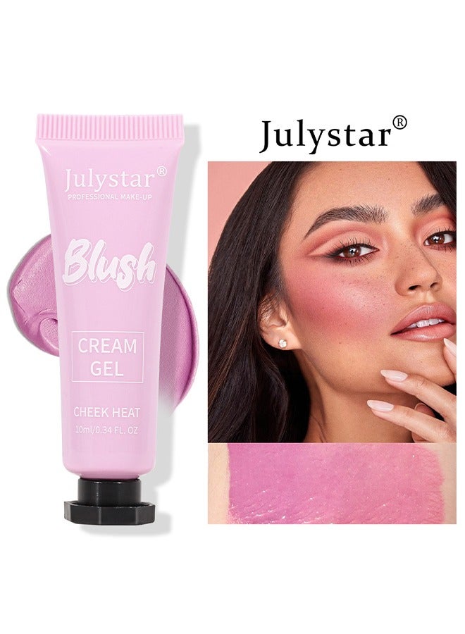Blush Cream Gel-Lightweight Breathable Natural Refreshing Long Lasting Waterproof Cheek Blush to Brighten and Enhance Facial Complexion #01