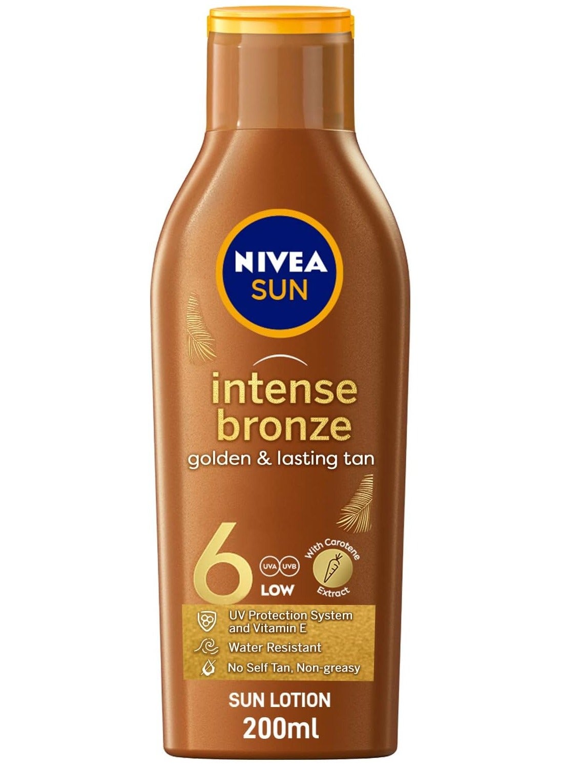 NIVEA SUN Tanning Lotion, Carotenne, Vitamine E, SPF 6, 200ml