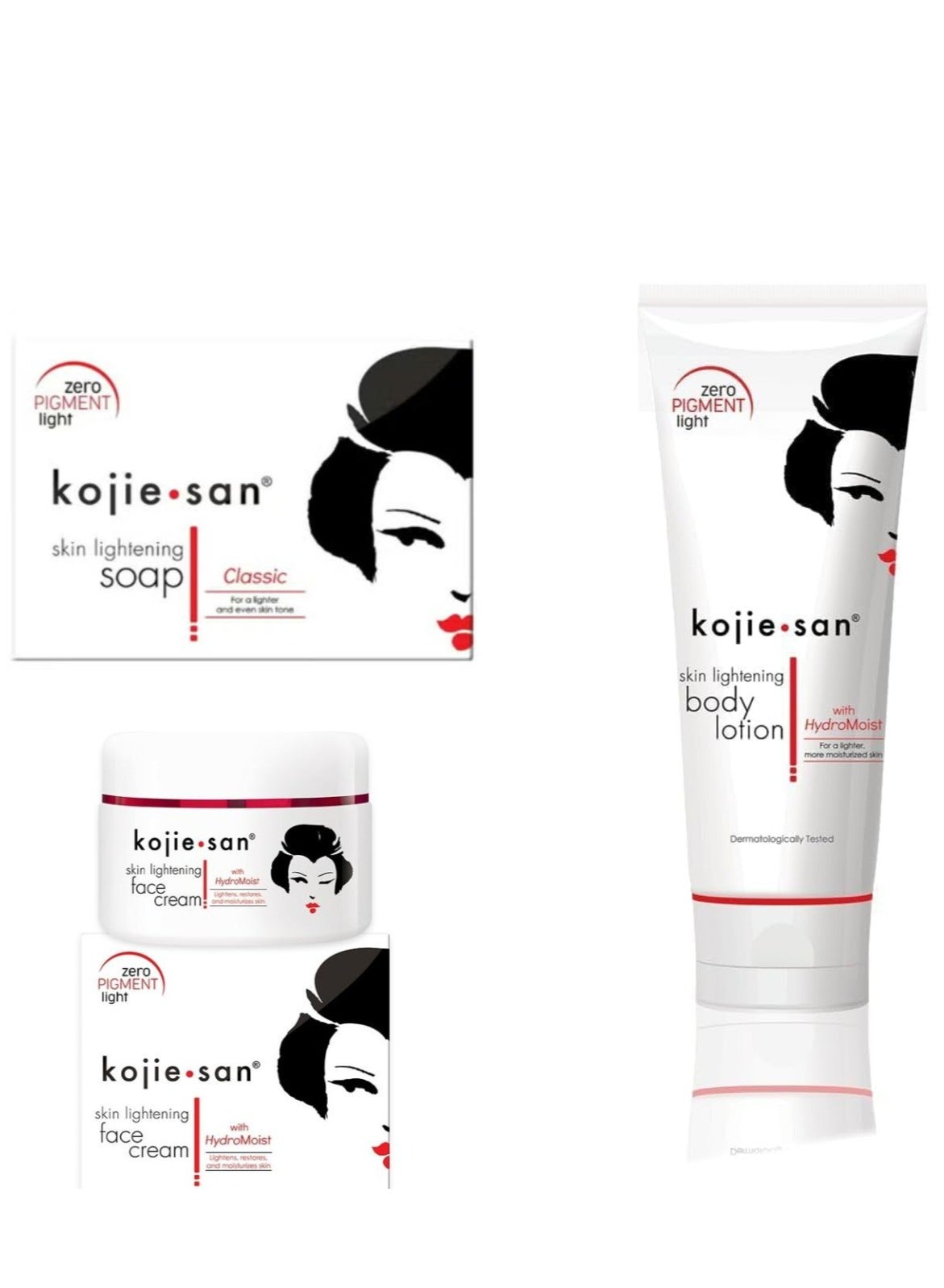 The Best Set For Lightening Body Lotion with HydroMoist 100g + Face Cream 30g+ LIghtening Soap 65g
