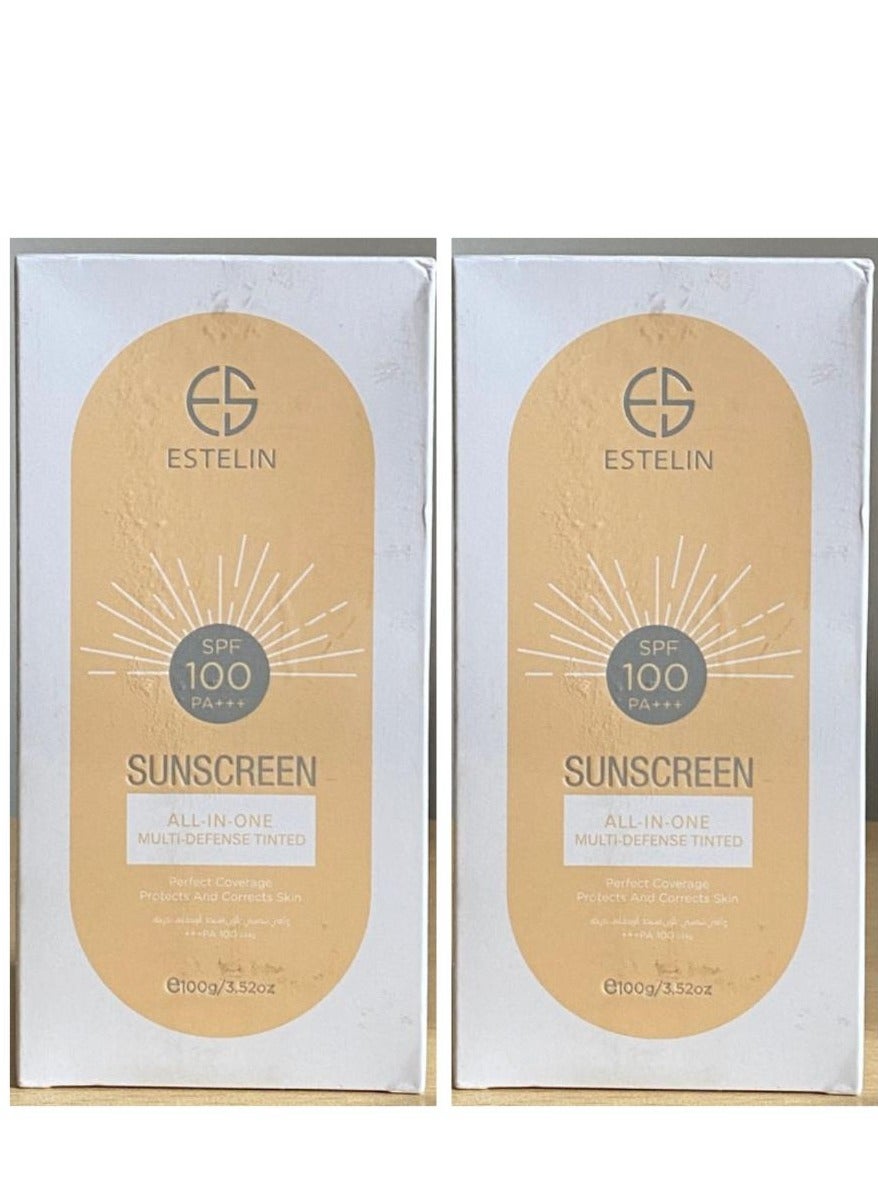 Multi Defense Tinted Sunscreen SPF 100 PA+++ - 100g 2pcs
