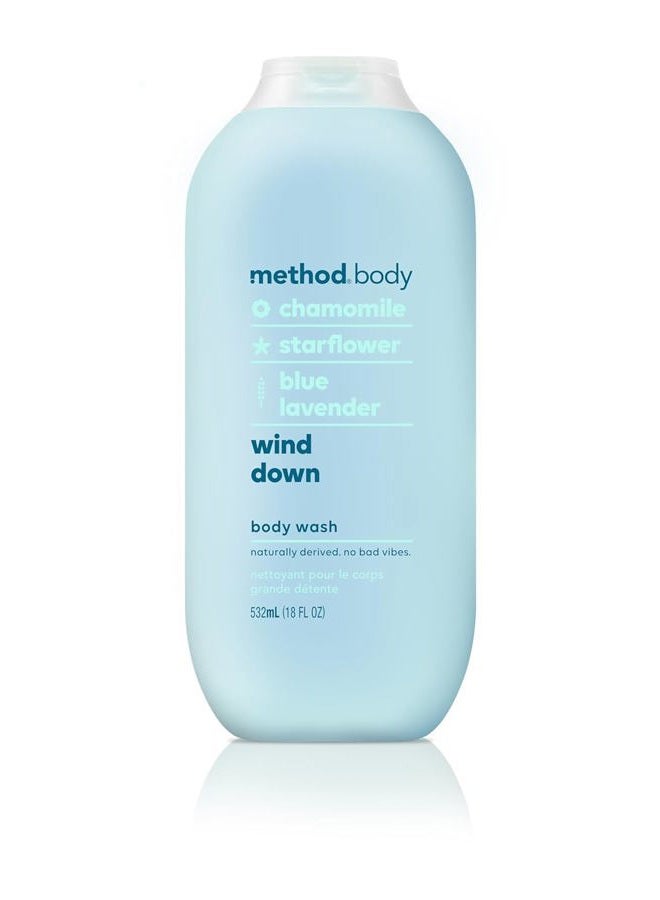Body Wash, Wind Down, Paraben and Phthalate Free, 18 oz (Pack of 1)
