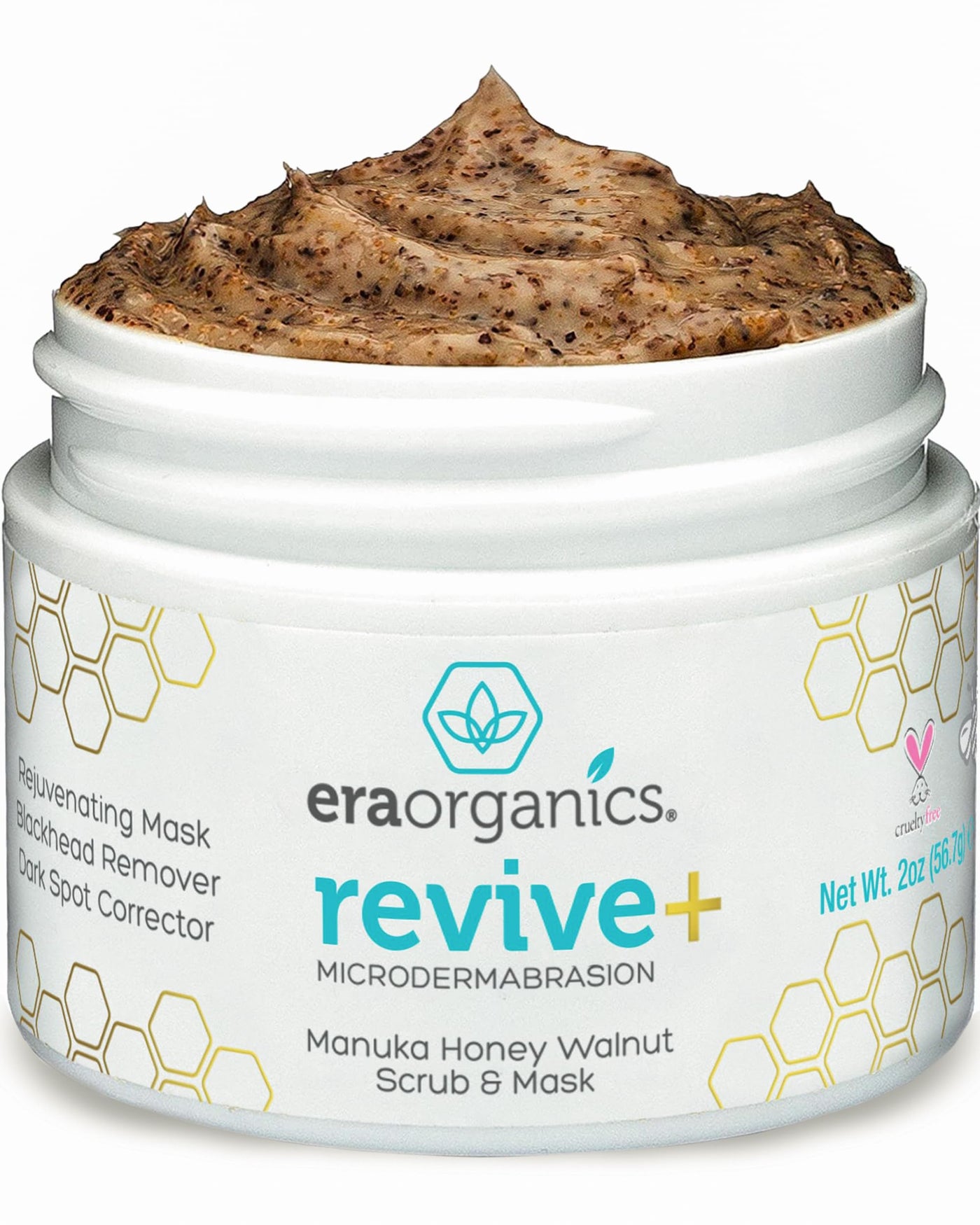 Manuka Honey Exfoliating Face Scrub â€“ Gentle Microdermabrasion Face Exfoliator to Help Smooth, Soften & Balance with Moisturizing Organic Superfoods 2oz
