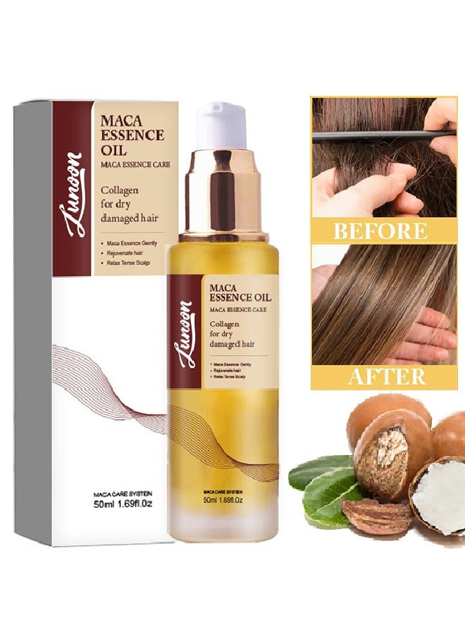 Collagen Hair Treatment - Deep Repair Argan Oil Hair Serum for Dry Damaged Hair 50ml - All Hair Types