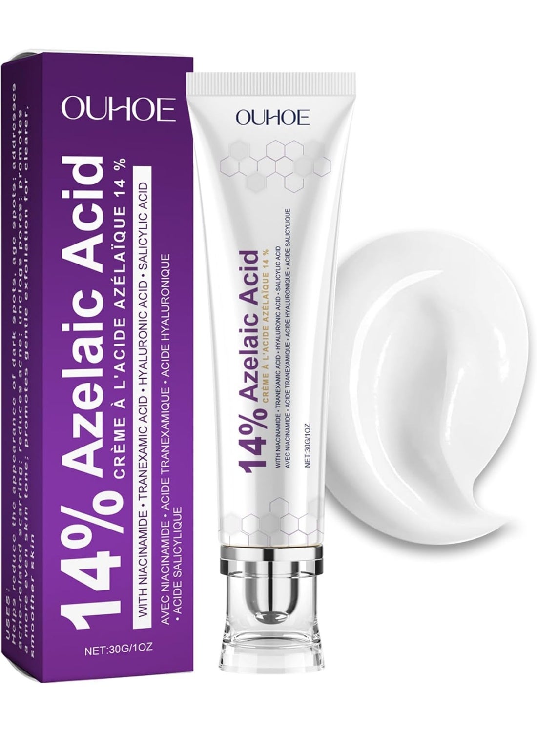 14% Azelaic Acid Acne Cream Advanced Azelaic Acid Serum for Redness Relief, Reduces Redness, Skin Care, Prevents Acne Breakouts, Reduces Pimples, Soothes Skin Irritation