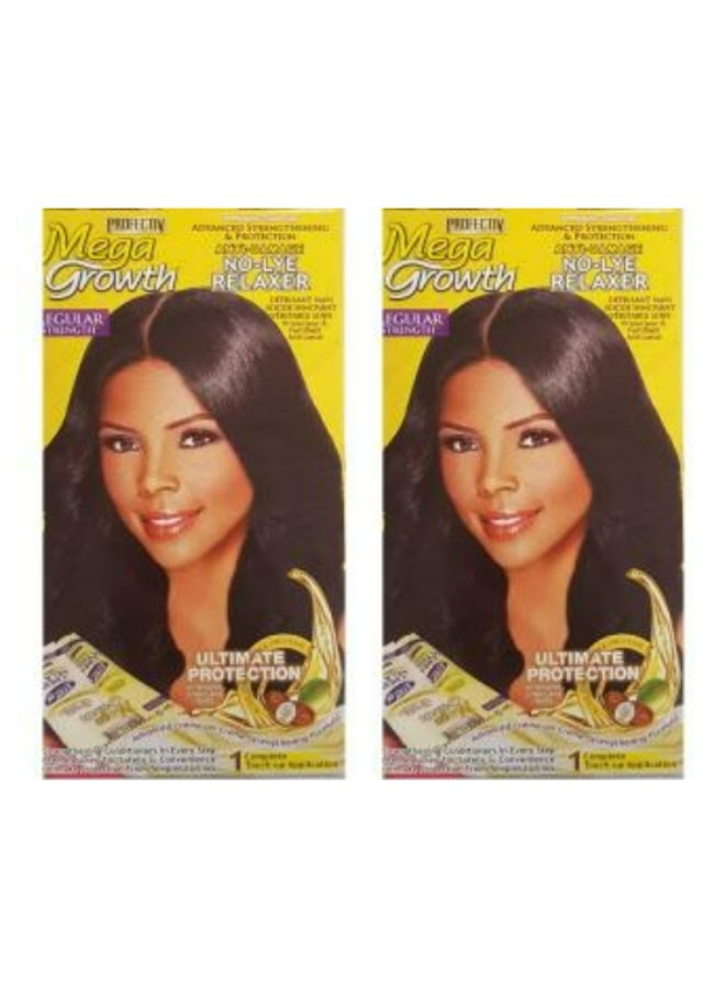Mega Growth No-Lye Relaxer Kit Regular 1 Application 2 pcs