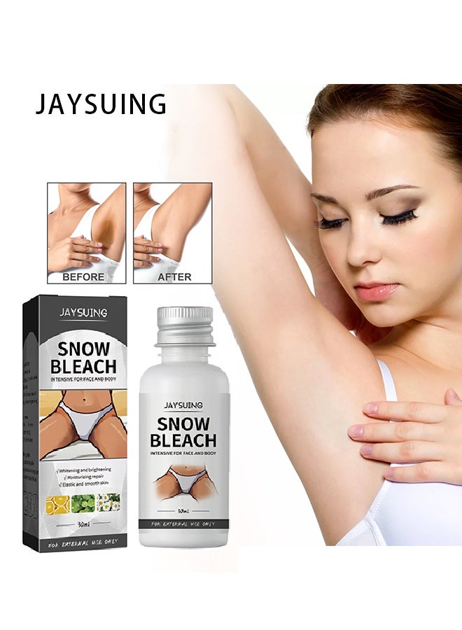 Snow Bleach Cream for Part Underarm , Dark Skin  Cream for Dark Spots, Face and Body Skin Lightening Cream for Intimate Areas Brightening