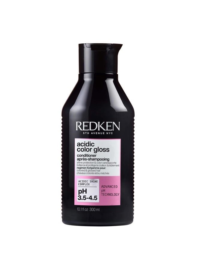 REDKEN Acidic Color Gloss Conditioner, Colour Protection, Glass-Like Shine, for Colour Treated Hair, 300ml
