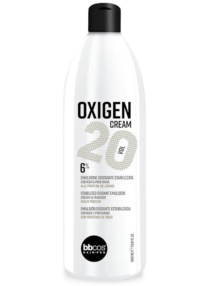 Bbcos Hair Pro Keratin Cream Developer Oxigen Cream for Rich Hair Colour | 20 Vol. 6% | 1000 ml