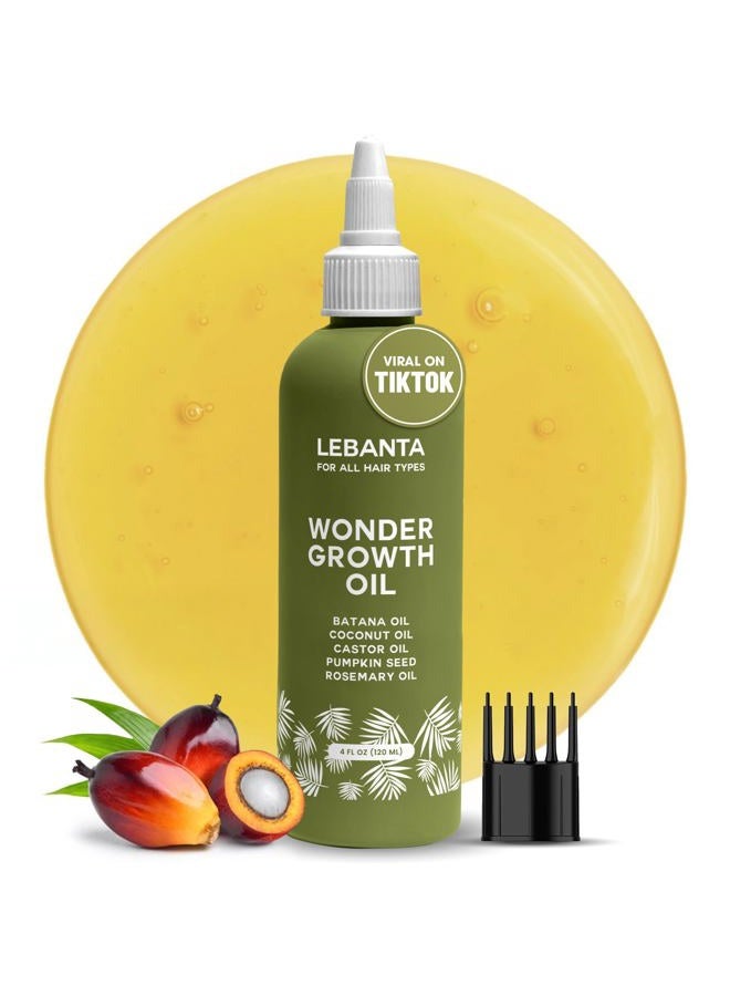 Batana Oil For Hair Growth - 100% Pure, Raw & Natural Blend With Organic Castor, Pumpkin Seed, Coconut and Rosemary Oil - Thicker, Stronger Hair For Men & Women Scalp (1 Pack)
