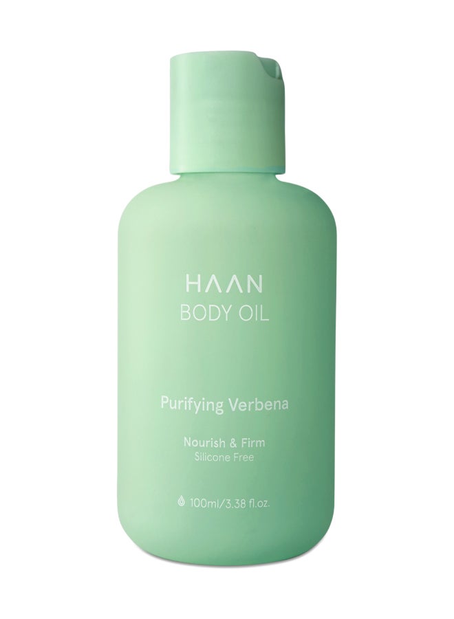 Haan Body Oil Purifying Verbena 100ml – Refreshing Detox for Normal Skin, Essential Oils & Antioxidants, Non-Greasy Oil for Skin Dullness Relief 100ml