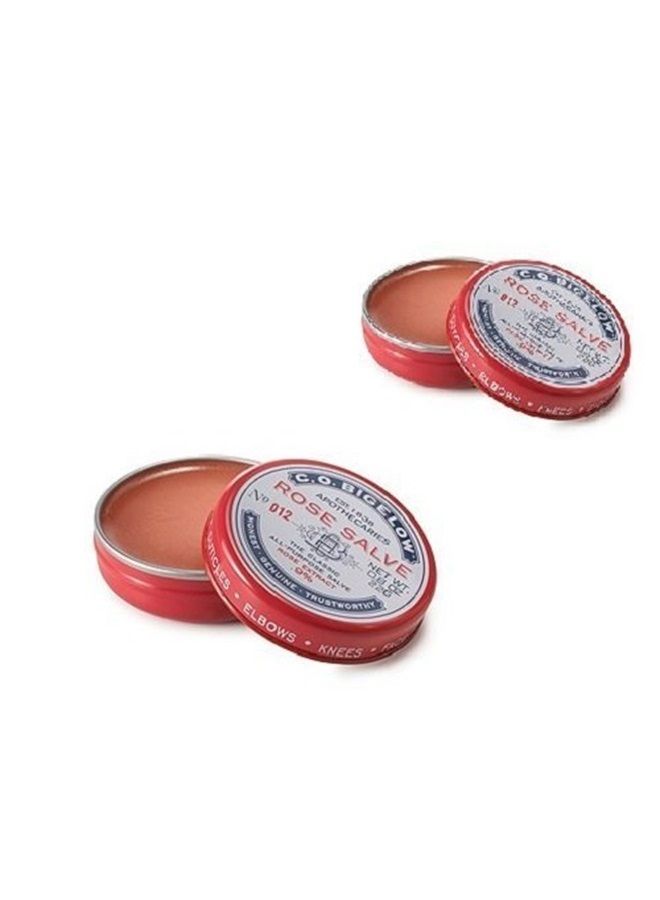 C.O. Bigelow All Purpose Classic Rose Salve Lip Balm, .8 Oz (22g) Tin, 2 Pack