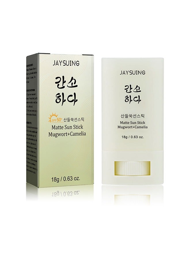 Matte sun stick, Relief Sun Organic Sunscreen SPF50, Moisturizing Sunscreen, Breathable, Refreshing, Easy To Apply Sunscreen
