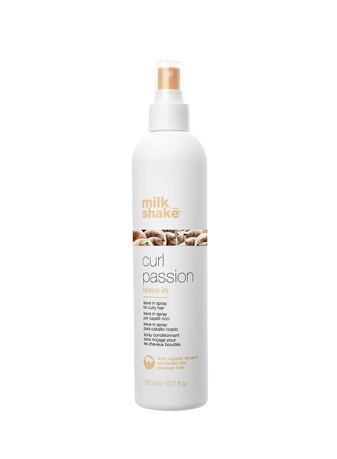 Curl Passion Leave-In Spray – Paraben-Free Leave-In Conditioner for Curly Hair with Organic Pracaxi & Babassu Oils – Anti-Frizz, Hydrating, Softening & Defining Formula with Quinoa & Milk Proteins for Bouncy, Long-Lasting Curls, 300ml