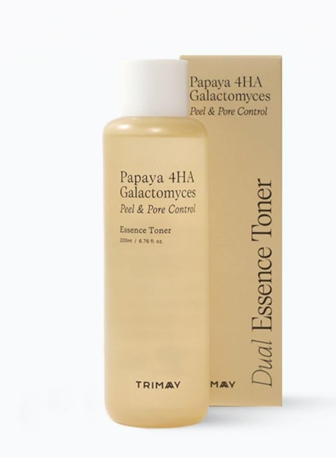Dual Essence Toner Papaya 4HA Galactomyces Peel & Pore Control 200 ML