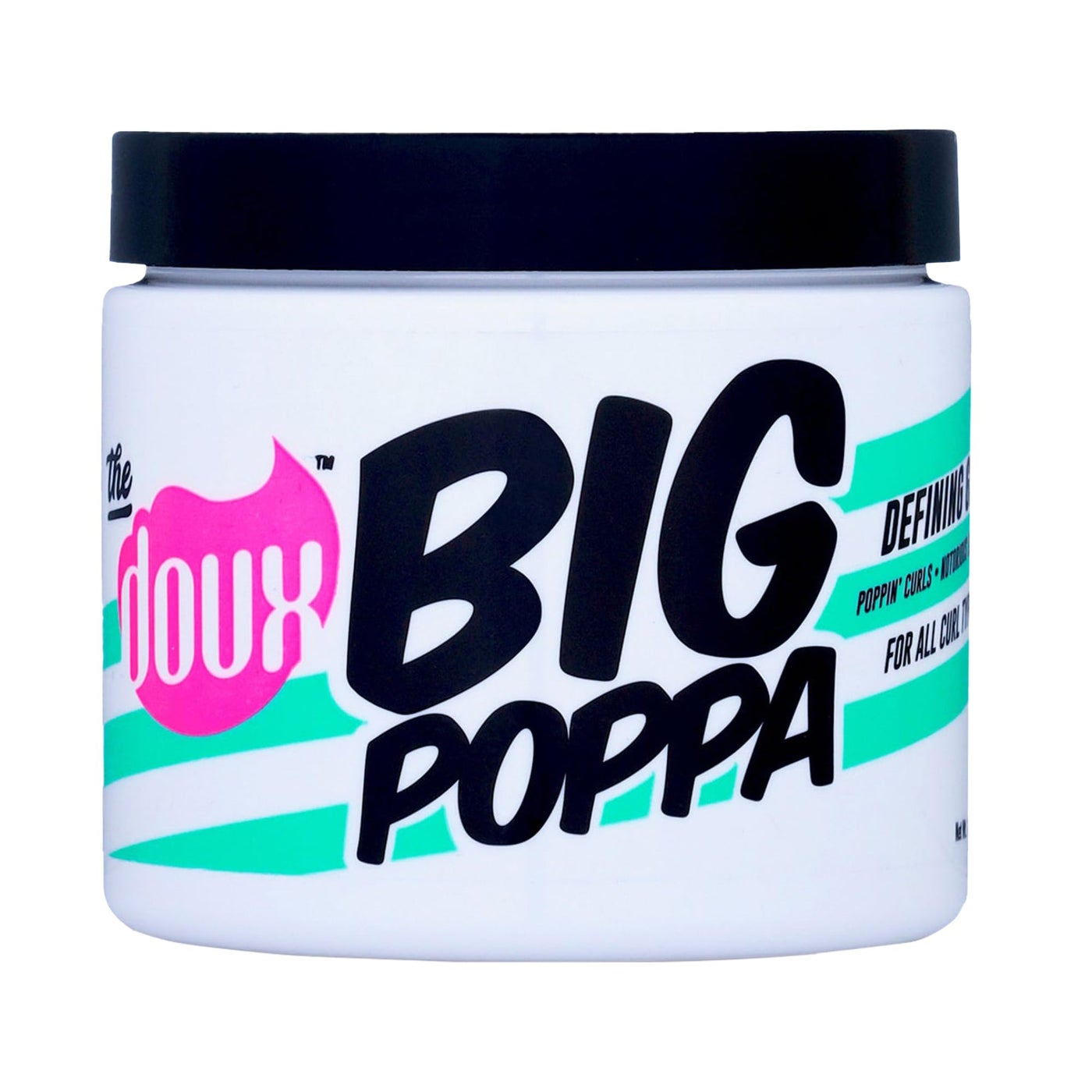 The Doux BIG POPPA Curl Defining Gel for Curly Hair â€“ Frizz Control Styling Gel with Babassu Oil for Long-Lasting Shine & Soft Hold â€“ Non-Crunch Hair Gel for Women, Coils, Waves & Curls