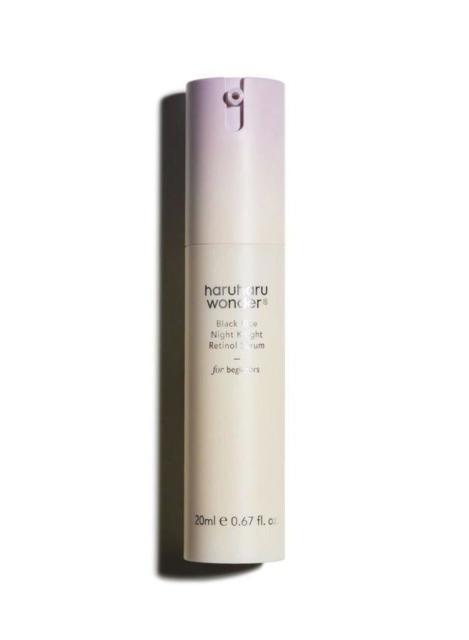haruharu wonder Black Rice Night Knight Retinol Serum, Refining & Smoothing, Firms Skin, Reduces Fine Lines, Hydrating Formula, 0.67 fl.oz