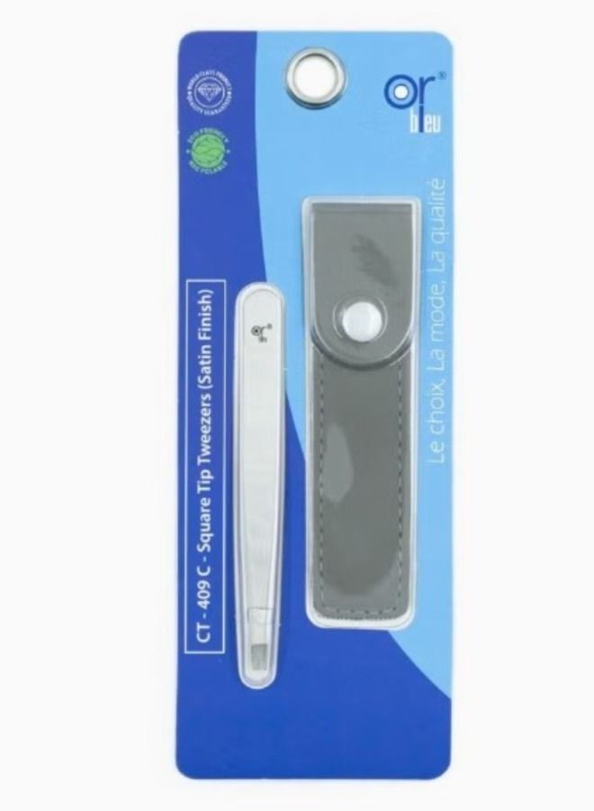Square Tip Tweezers (Satin Finish)