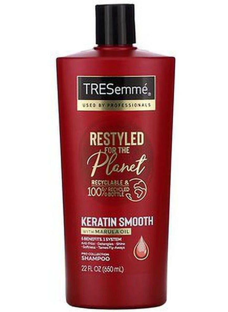 Restyled For The Planet Keratin Smooth With Marula Oil Pro Collection Shampoo 650ml
