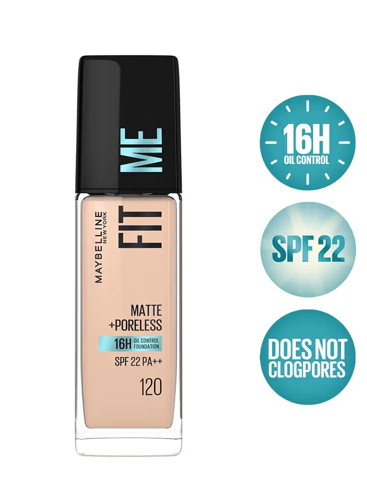 Fit Me Matte + Poreless Liquid Foundation SPF 22, 30ml 120 Classic Ivory Classic Ivory 120 30ml