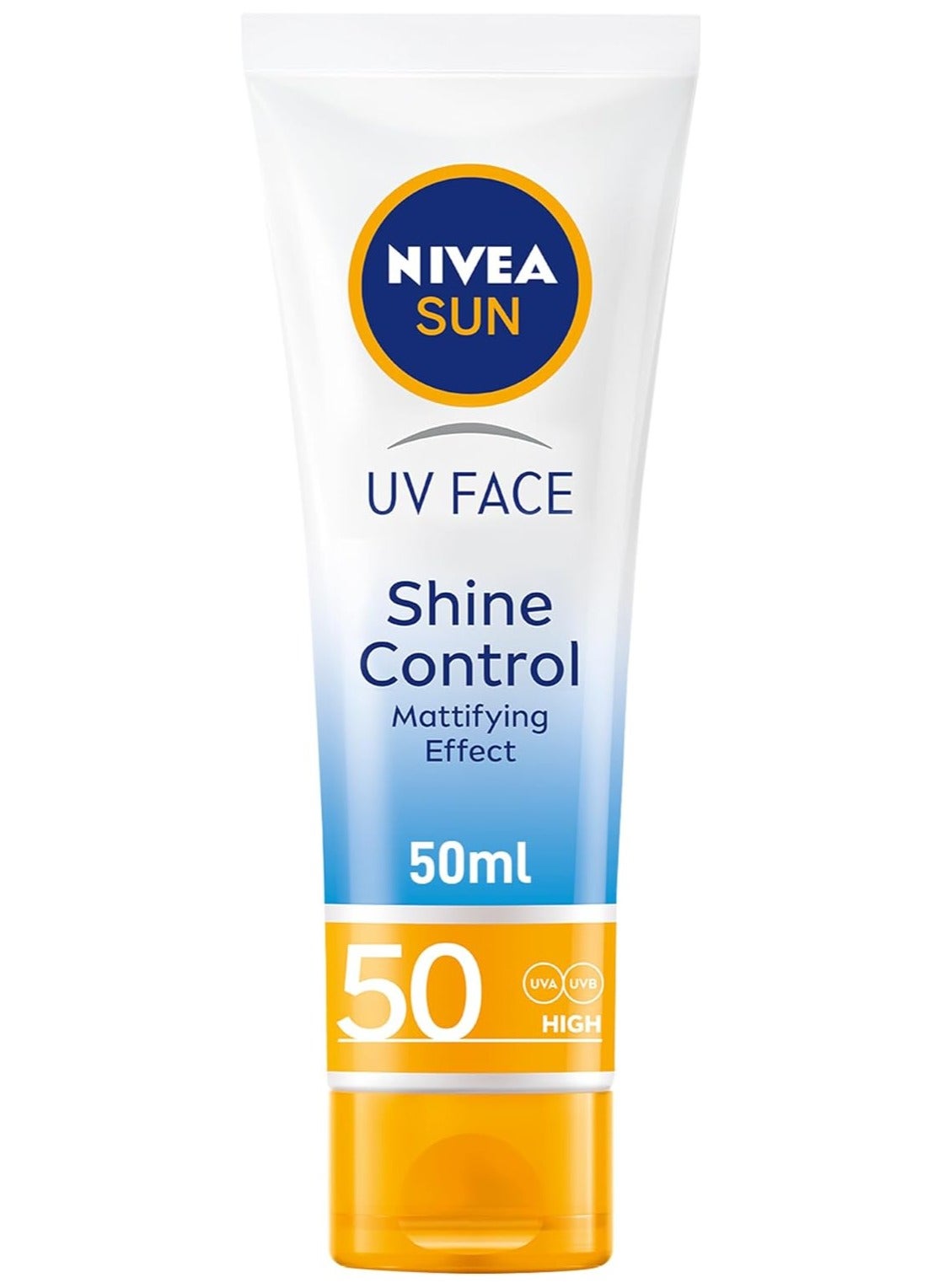 NIVEA SUN UV Face Shine Control SPF 50 Cream, Sun Cream Protects Against UVA/UVB Rays and Premature Skin Ageing, Sunscreen for Delicate Facial Skin, Tube 50ml