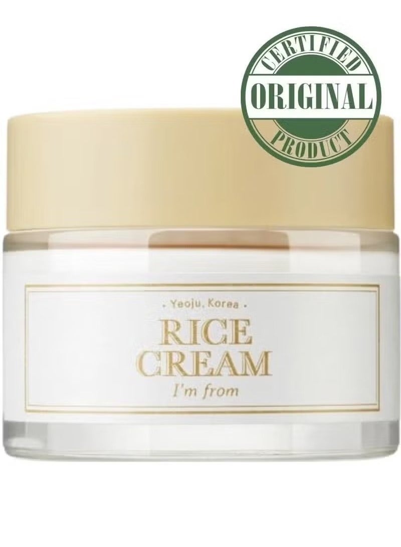 I'm from Rice Cream, 41% Rice Bran Essence with Ceramide, Glowing Look, Improves Moisture Skin Barrier, Nourishes Deeply, Smoothening to Even Out Skin Tone, K Beauty