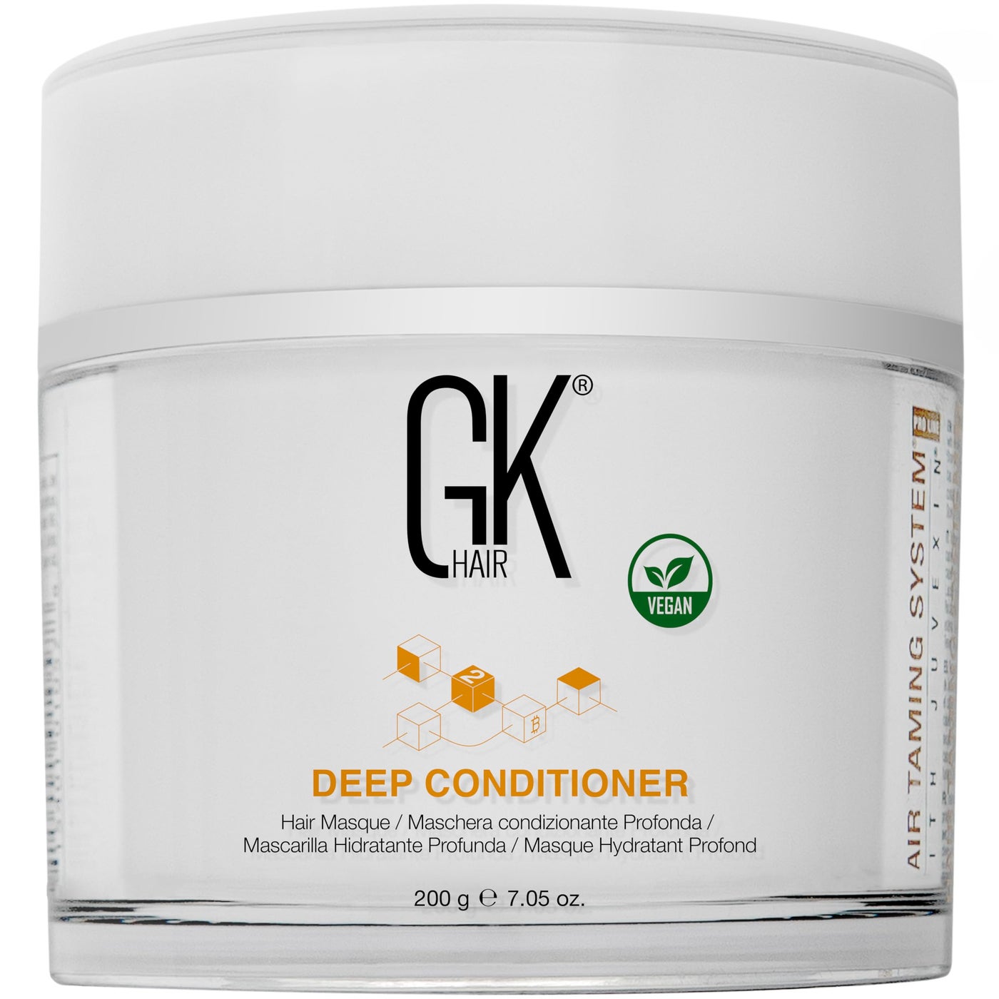 GK HAIR Vegan Deep Conditioning Hair Mask (7.05 Fl Oz/200 g) Intense Hydrating Repair Treatment Mask for Dry Damaged Color Treated Frizzy Hair Restoration Formula with JOJOBA Seed Oils