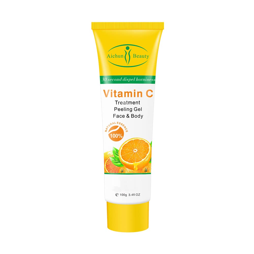 Aichun Beauty Milk Exfoliating Dead Skin Facial Purify Body Cleaning Peeling Gel Cream 100g (VITAMIN C)