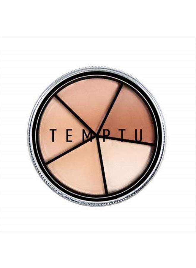 TEMPTU S/B Silicone-Based Concealer Wheel | 5 Natural Skin Tone Shades For Weightless Coverage Of Redness, Dark Spots & Discolorations