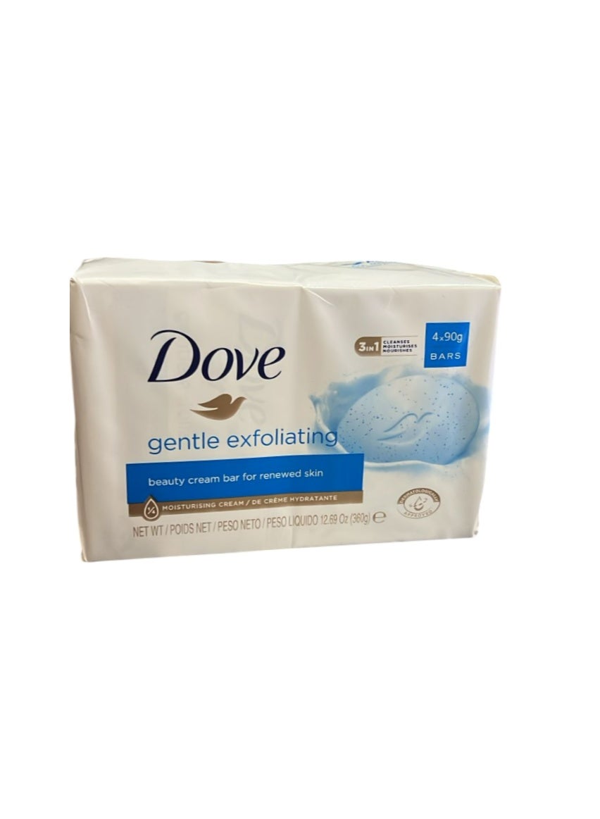 Gentle Exfoliating Beauty Cream Bar Soap 90g 4 Pcs