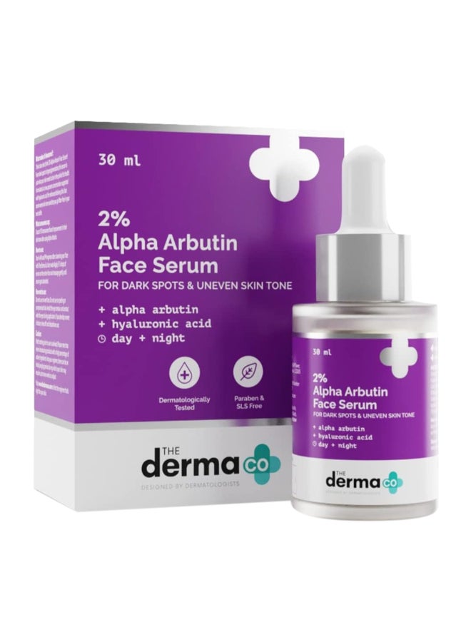 2% Alpha Arbutin Face Serum for Dark Spots And Uneven Skin Tone - 30 ml